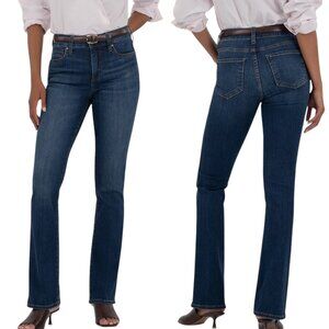 Natalie High Rise Bootcut Jeans AB Front Pocket Whiskering - Monument Wash - 12